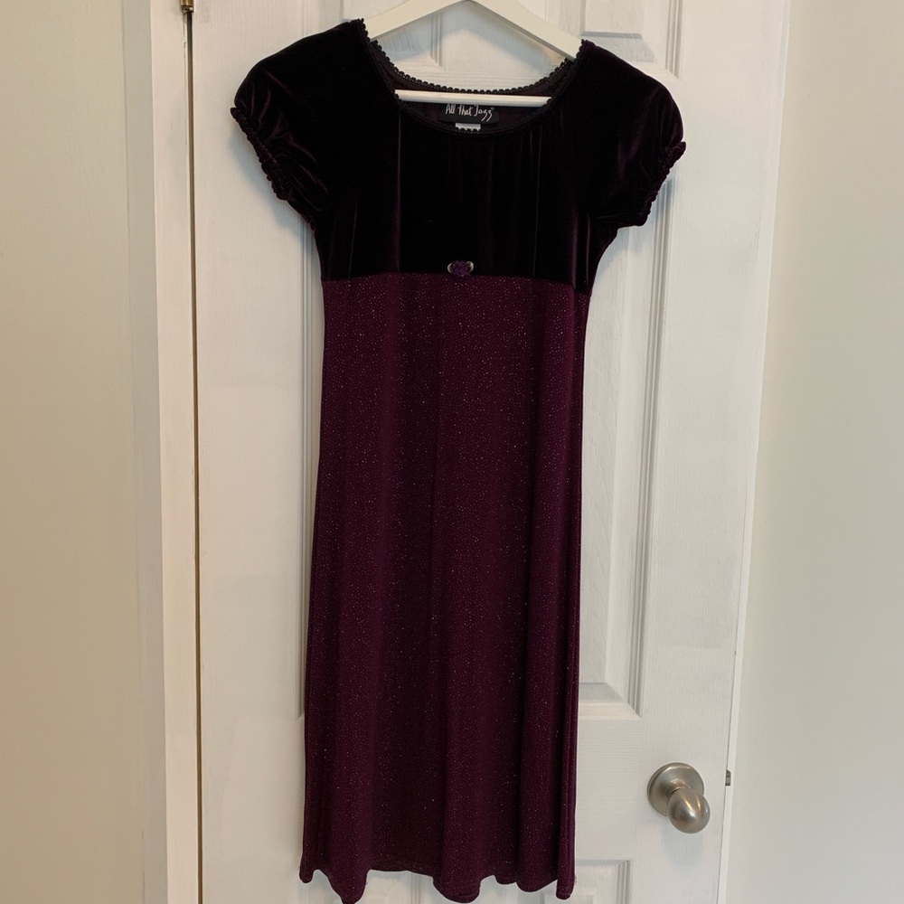 ☀️All That Jazz Deep Purple Short Sleeve Dress☀️